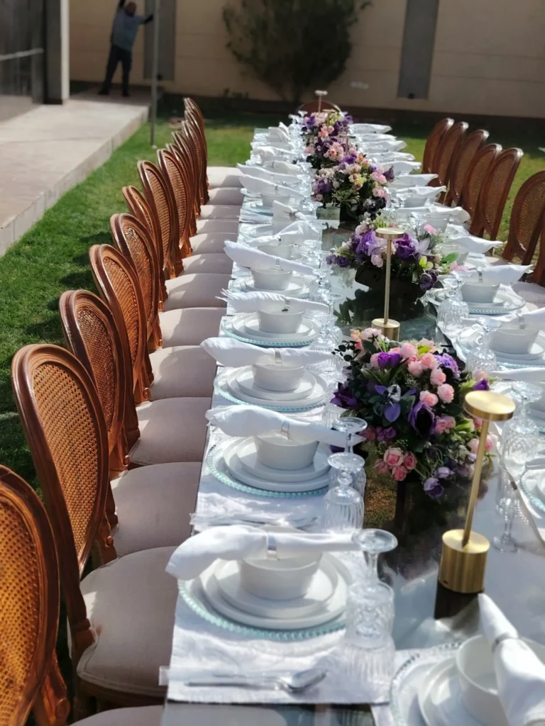تنسيق طاولات ضمن تنظيم مناسبات الرياض من Value Events